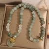 Aventurine Double-layer Jade Bracelet For Women Light Luxury Minority Exquisite Peace Buckle