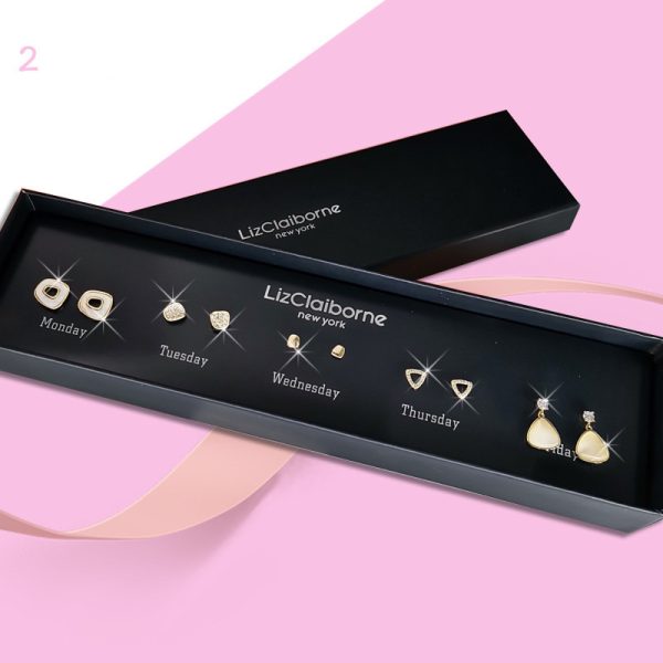 Women's Small And Delicate Multi-Ear Piercing Stud Earrings Combination Set