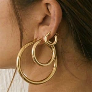 Simple Circle Earrings Stainless Steel Jewelry