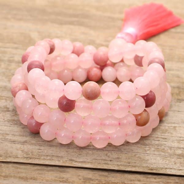 Stone Bead String Long Fringe Yoga Necklace Bracelet Crystal