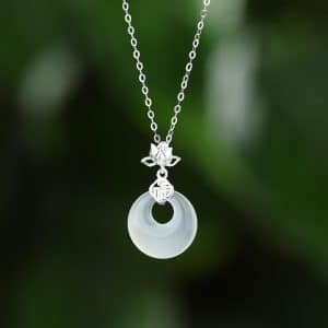 Apricot Girl Retro Blessing Safe Buckle Necklace