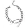 Climbing Button Carabiner Cuban Bracelet Titanium Steel Men's Domineering