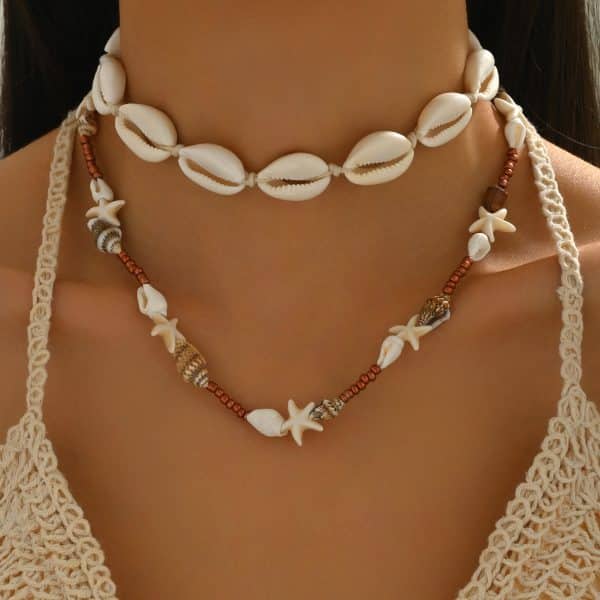 Bohemian Fashion Summer Vacation Style Shell Necklace For Women