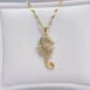 Fashion Zircon Seahorse Crab Pendant Necklace