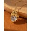 Sweet Colorful Love Romantic All-match Exquisite Niche Zircon Necklace