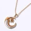 Handmade Enamel Crescent Necklace Original Clavicle