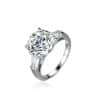 Classic Four-claw S925 Silver Ring 5 Karat Moissanite
