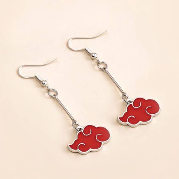 Cosplay Red Cloud Pendant Drop Earrings