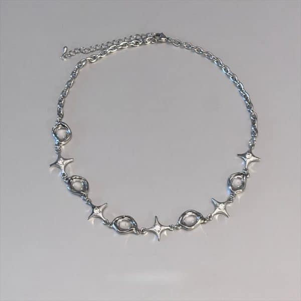 Asterism Bubble Irregular Metal Cold Style Hip Hop Men And Women Clavicle Chain