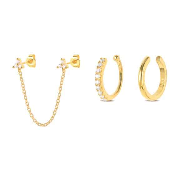 Women's Snake Shape Spiral Hoop Earrings Set