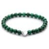 Natural Stone Healing Stone Beaded Bracelet Stainless Steel