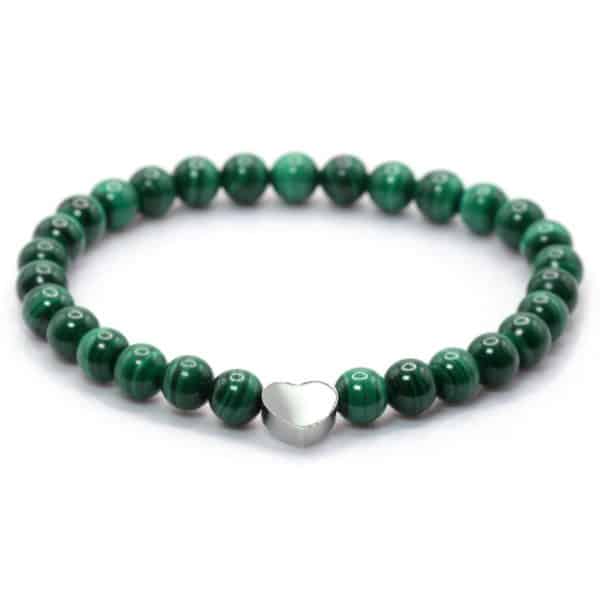 Natural Stone Healing Stone Beaded Bracelet Stainless Steel