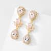 Classic Retro Temperament Long Water Drop Zircon Earrings