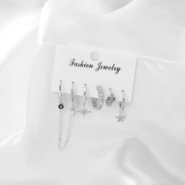 New High Grade Sense Snake-like Earring Set Punk Wind