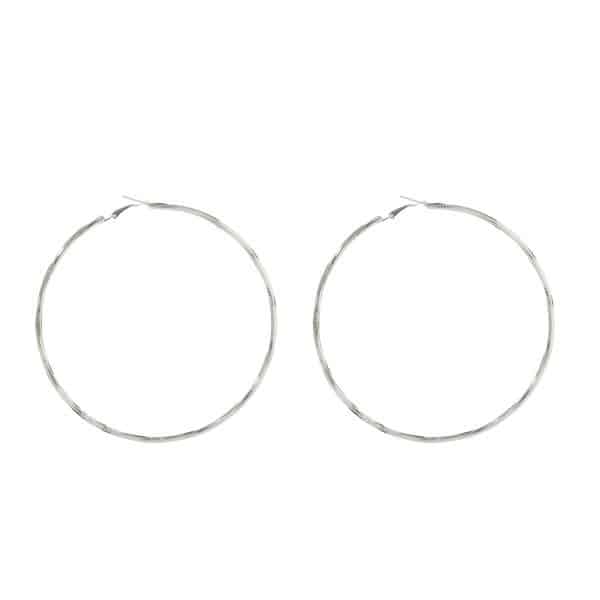 Wispy Simple Big Circle Geometric Stud Earrings Rhombus