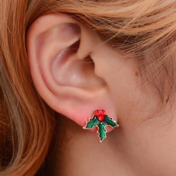 Christmas Earring Set Christmas Snowflake Old Man Bell Ornament