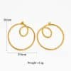 Streamlined Earrings Stainless Steel Geometric Circle Curve Earrings