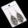 Natural Stone Semi-precious Stone Flat Drop-shaped Semi-precious Stone Eardrops 22x45mm