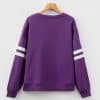 Fiery Red Varsity Striped Detail Drop Shoulder Oversized Sweatshirt