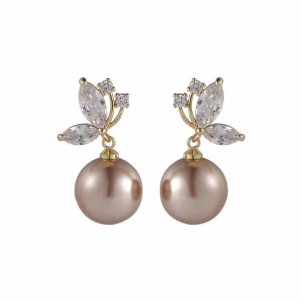 Stylish Micro-set Zircon Butterfly Earrings