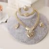 Diamond-studded Spider Mask Necklace Earrings Jewelry Four-piece Set