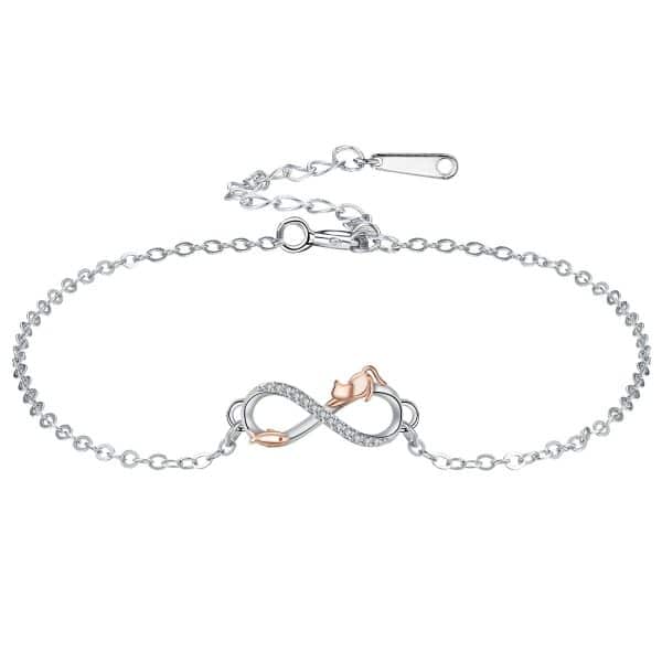 8 Words Infinite Love Bracelet High Sense Fashion Ornament Cute Cat Ornament