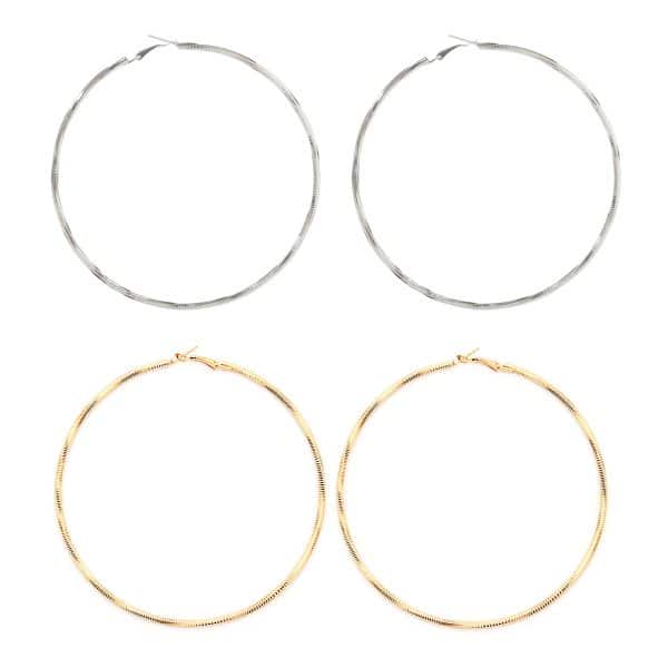 Wispy Simple Big Circle Geometric Stud Earrings Rhombus