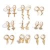European And American Cross-border Simple Cross Butterfly Set Earrings
