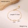 French Elegant Square Zircon Minimalist Titanium Steel Bracelet Does Not Fade