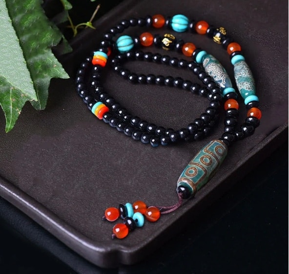 Wholesale Dzi Bead Ethnic Style All-match Pendant Tianzhu Necklace