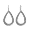 Women's Fashion Silver Engraved Floral Drop Earrings