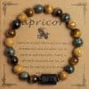 European And American New Natural Picture Tigereye Twelve Constellation Beaded Bracelet