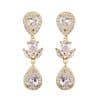 Classic Retro Temperament Long Water Drop Zircon Earrings