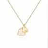 18K Real Gold Plating Letter In White Fritillary Advanced Cold Style Female Clavicle Chain