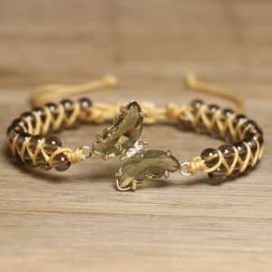 Vintage Winding Tea Crystal Round Beads A String Of Beads Bracelet