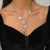 Geometric Heart Shape Multi-layer Design Pendant Clavicle Chain All-match