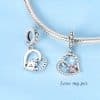 925 Sterling Silver Charm Vintage Cross Celtic Knot Crystal XINGX Bead Pendant