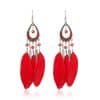 Women's Drop-shaped Feather Earrings Jewelry