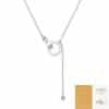 Silver Necklace Moissanite Interlocking Pendant For Women