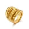 Women's Pleated Stainless Steel Fashion Personality Ring