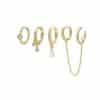 Women's Fashion Stacked Chain Tassel Earring Set