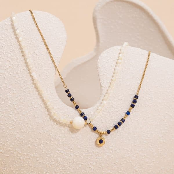 Sweet Cool Style Natural Stone Crystal String Beads Necklace