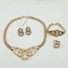 Diamond-encrusted Section Chain Jewelry Set Four-piece Set