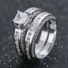 Zircon Gold-plated Ring Geometric Alloy