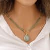 Stone Pendant Elastic String Men's And Women's Necklaces Seaside Beach Style