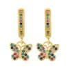 New Fashion Brass Micro Set Zircon Earrings