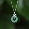 Women Peace Buckle Gold And Silver Necklace