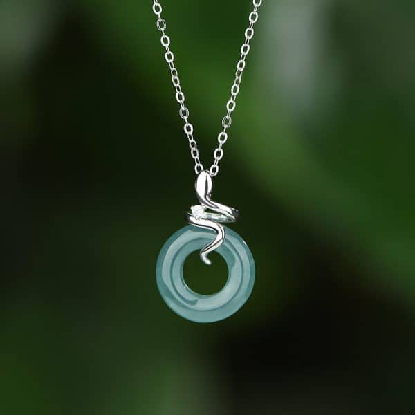 Women Peace Buckle Gold And Silver Necklace