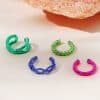 Fashion Geometric Hollow Chain Shape Simple Ear Clip Set