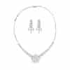 Colorful Zircon Set Personalized Flower Necklace Wedding Dress Jewelry